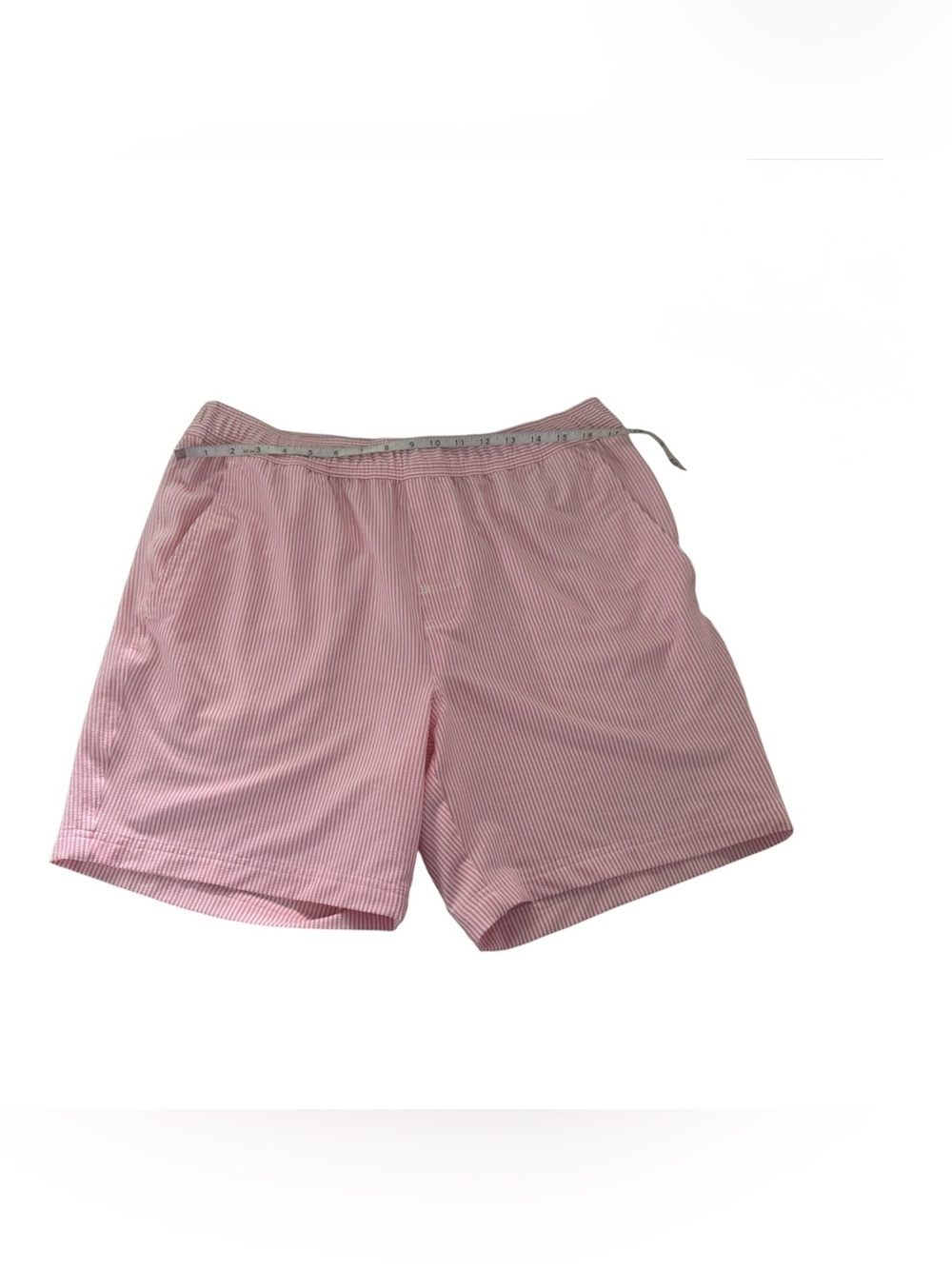 Southern Proper Pink White Seersucker Drawstring Athletic Shorts Men's Size L - Picture 8 of 8